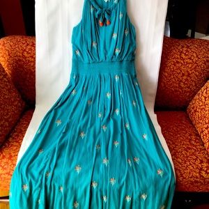 Gauze Maxi Halter Dress from Floreat (purchased at Anthropologie)